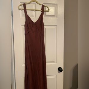 DISSH Kendall Mahogany Slip Midi Dress